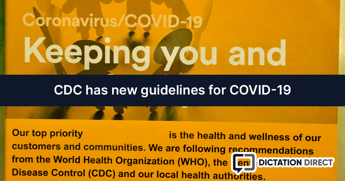 CDC has new guidelines for COVID-19